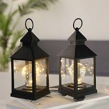 Lantern Style Table Lamp With Bulb 6