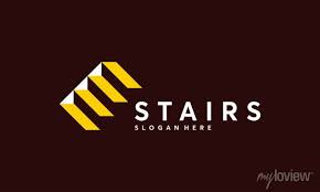 Simple Stairs Logo Vector Modern