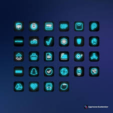 500 Blue Neon Ios App Icon Pack