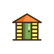 Building Home Hotel Icon Filled Outline