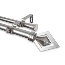 Double Curtain Rod Kit In Satin Nickel