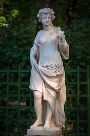 Marble Statue Of Roman Goddess Flora In