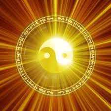 A Yin Yang Icon Illuminated From