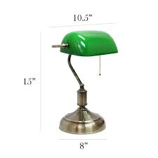 Green Glass Shade Desk Lamp