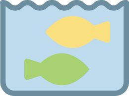 Fish Pond Vector Ilration On A