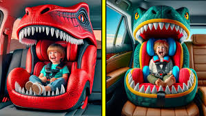 These Dinosaur Shaped Car Seats Will