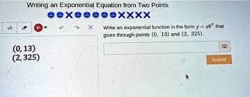 An Exponential Equation From Two Points