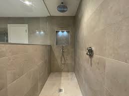 Large Tiles On A Shower Floor