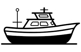Boat Icon Outline Vector Graphic By