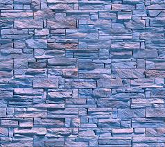Blue Wall Stones Bricks Hd Wallpaper