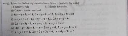 Following Simultaneous Linear Equations