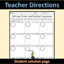 Radical Equations Scavenger Hunt