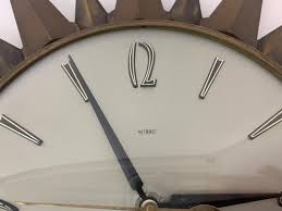 Vintage Metamec Sunburst Clock Teak And