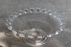 Vintage Crystal Clear Glass Compote