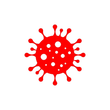 Red Coronavirus Bacteria Cell Icon