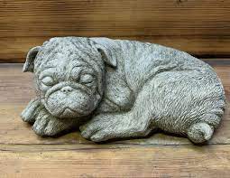 Sleeping Pug Dog Ornament Statue