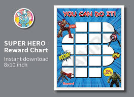 Super Hero Reward Chart Printable