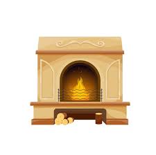 Home Fireplace Hearth Burning Fire