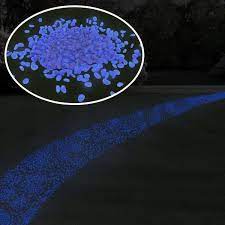 Glow In The Dark Pebbles Stones Garden Decor Pathway Lighting Rock 500 Counts Blue