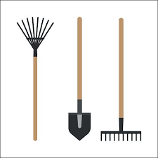 Set Of Agriculture Farming Tools On