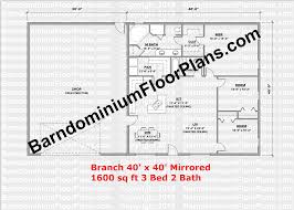 Floor Plan Barndominium Branch Versions