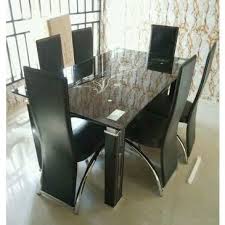 6 Seater T74 Glass Dining Set Furniture