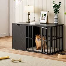 Wiawg Black Dog Crate Furniture End