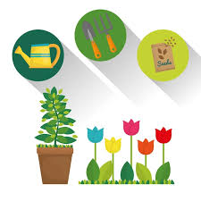 Vector Gardening Concept With Icon Design