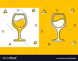 Comic Style Champagne Beverage Vector Image