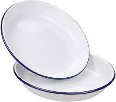 Metal Enamel Dinner Enamelware Plate