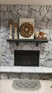 Grey Wash Stone Charcoal Mantel