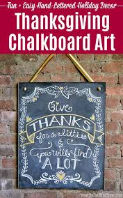 Diy Thanksgiving Chalkboard Art
