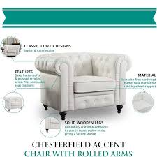 Gray Chesterfield Single Sofa Chair