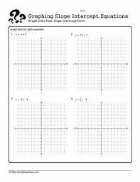 Graph From Slope Intercept Worksheets