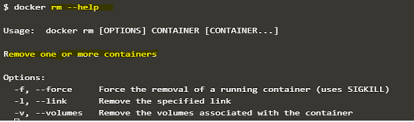 docker delete container how to delete