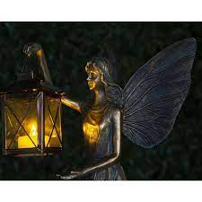 Large Light Up Led Lantern Winged Angel