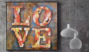 3d Words Wall Art Decor Metal Hand Made