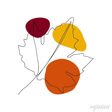 Autumn Icon Line Art Abstract Minimal