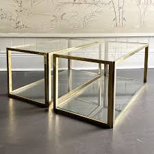 Brass Glass Side Tables