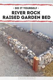 Diy River Rock Garden Bed Rooted Revival