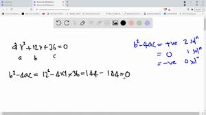 Solutions To Each Quadratic Equation