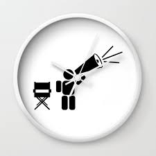 Director Abstract Icon Wall Clock