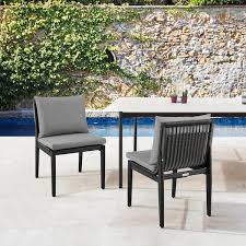 Black Aluminum Outdoor Dining Chair
