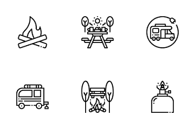 11 Glamping Icon Packs Logos Symbols