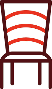 Dining Chair Glyph Two Color Icon For