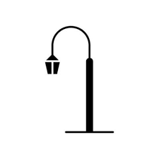 Garden Lamp Icon Glyph Icon Style