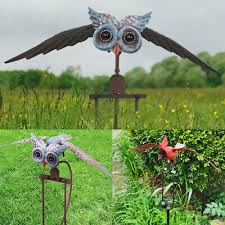 Fun 3d Rotation Metal Wind Chime Owl