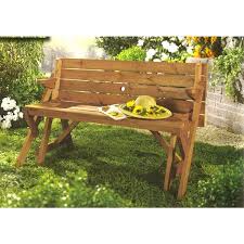 Merry S Interchangeable Picnic Table Garden Bench Beige