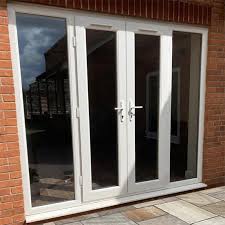 White Upvc French Doors With Side