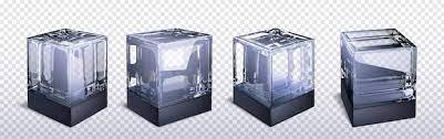 Free Vector 3d Glass Cube Box Vector